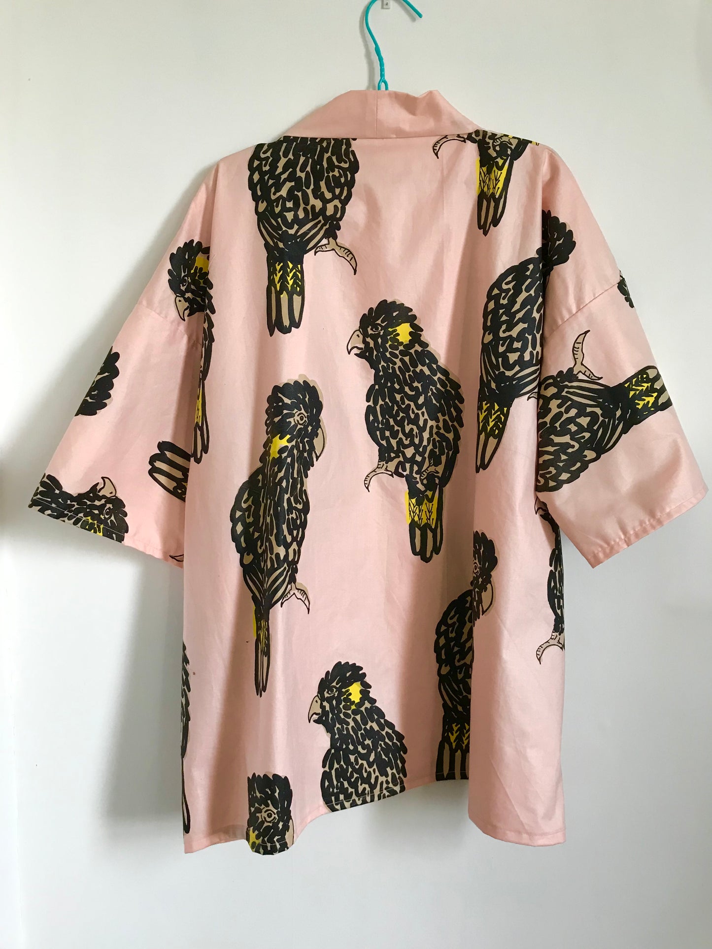 Housecoat with Yellow-tailed Black Cockatoos