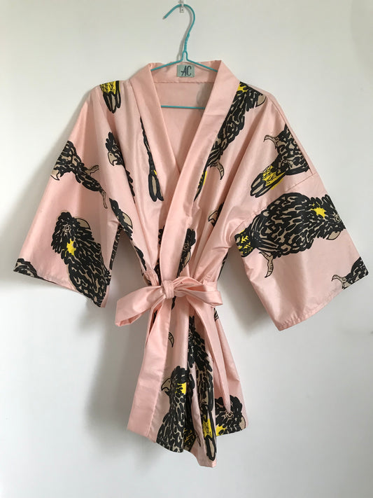 Housecoat with Yellow-tailed Black Cockatoos