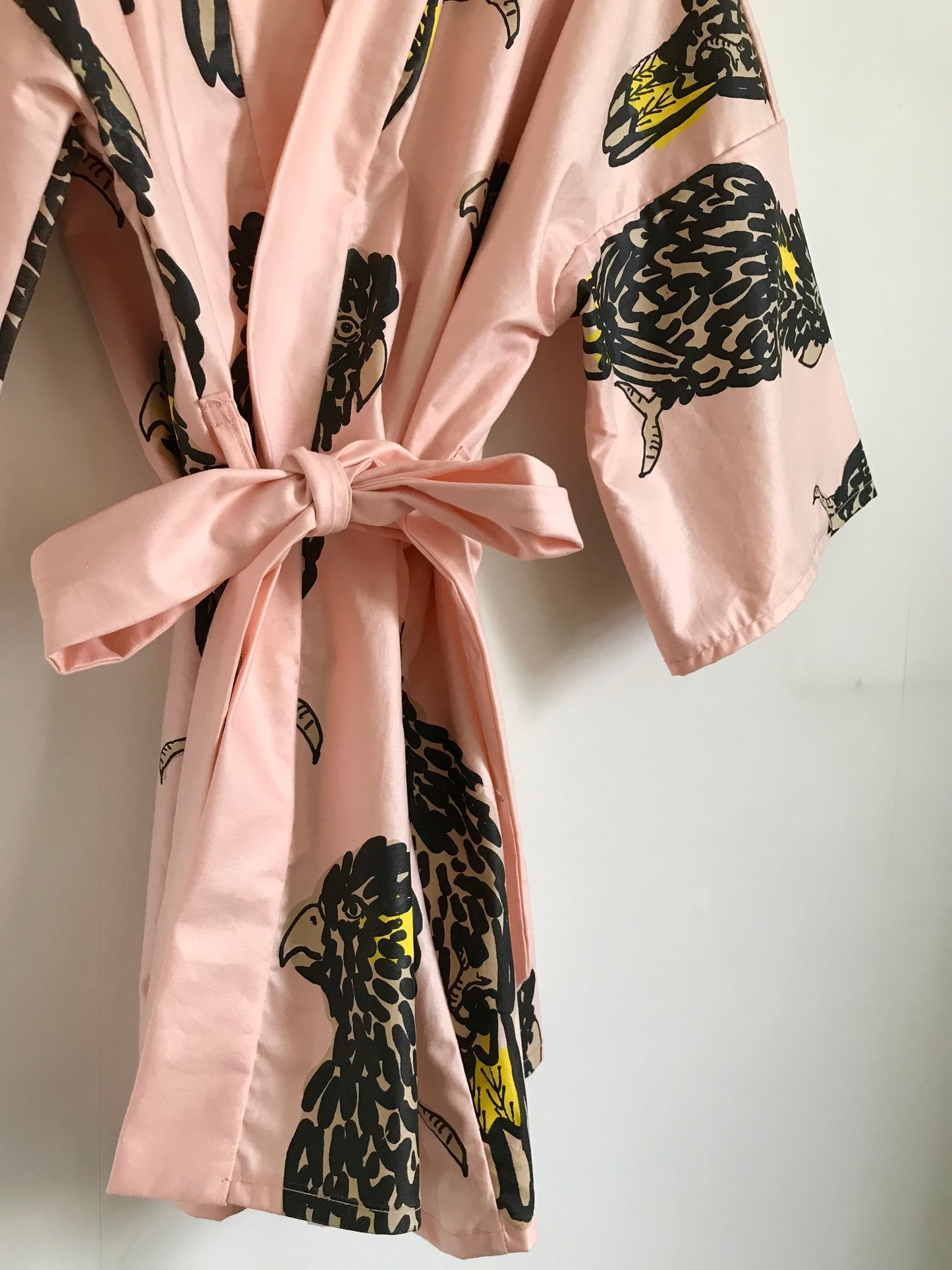 Housecoat with Yellow-tailed Black Cockatoos