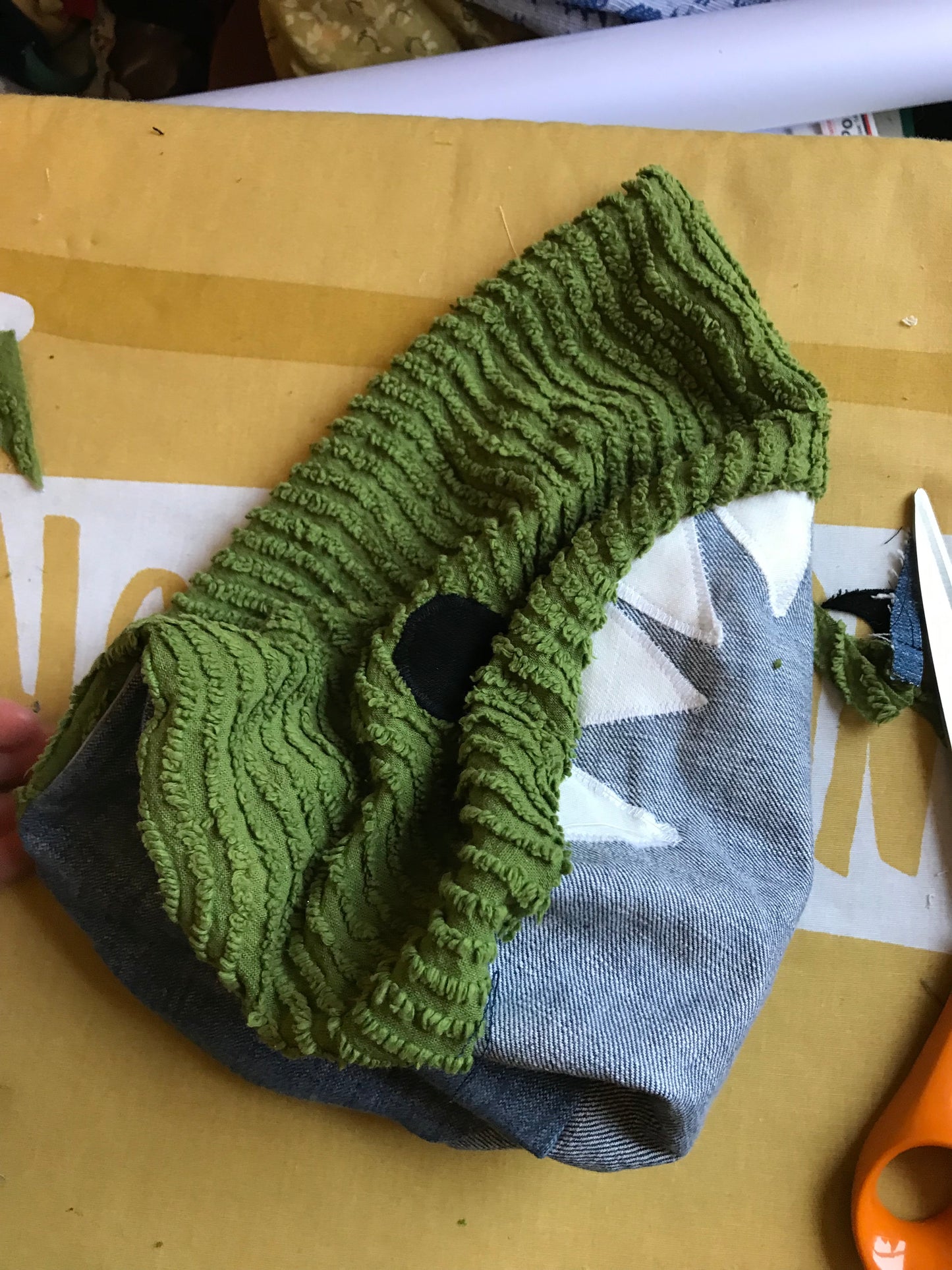 Unstuffed Shark head doorstop