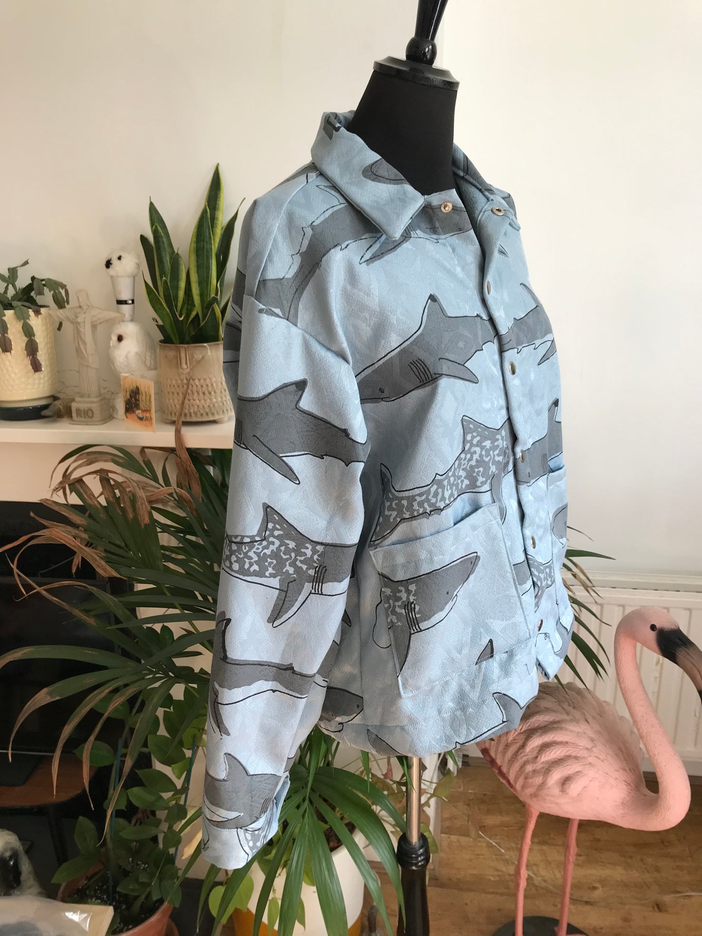 Mixed Shark Print Jacket Large