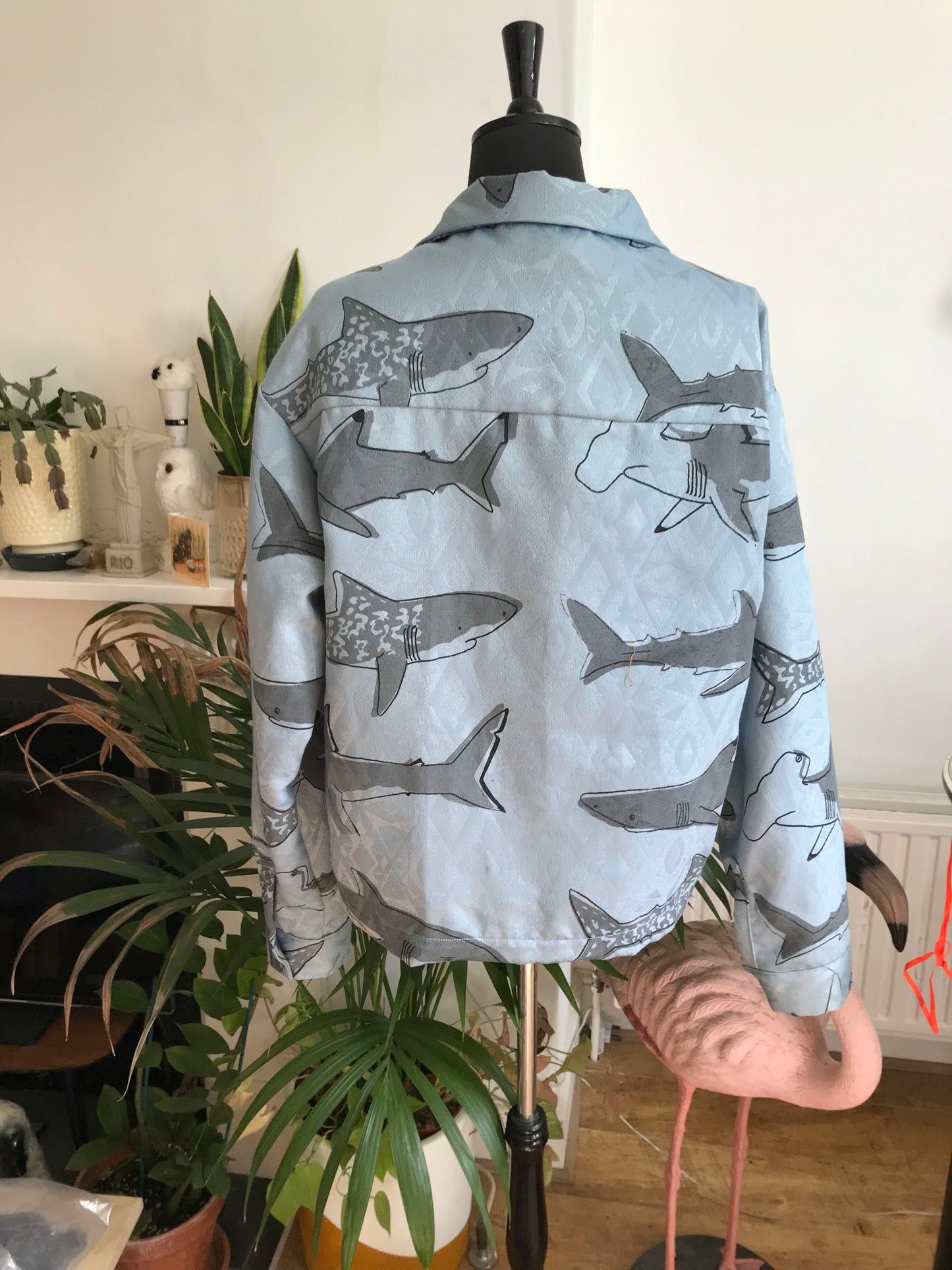 Mixed Shark Print Jacket Large