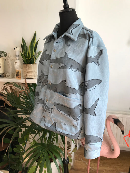 Mixed Shark Print Jacket Large